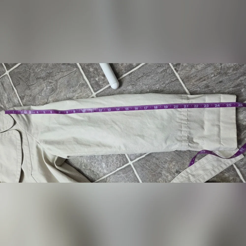 Donatella Double Breasted Beige Trench Coat Womens Size 12 - Picture 16 of 16